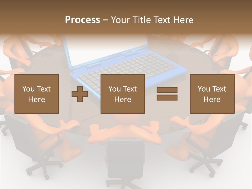 Computer Teamwork Meet PowerPoint Template