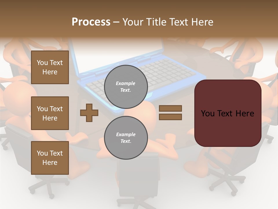 Computer Teamwork Meet PowerPoint Template
