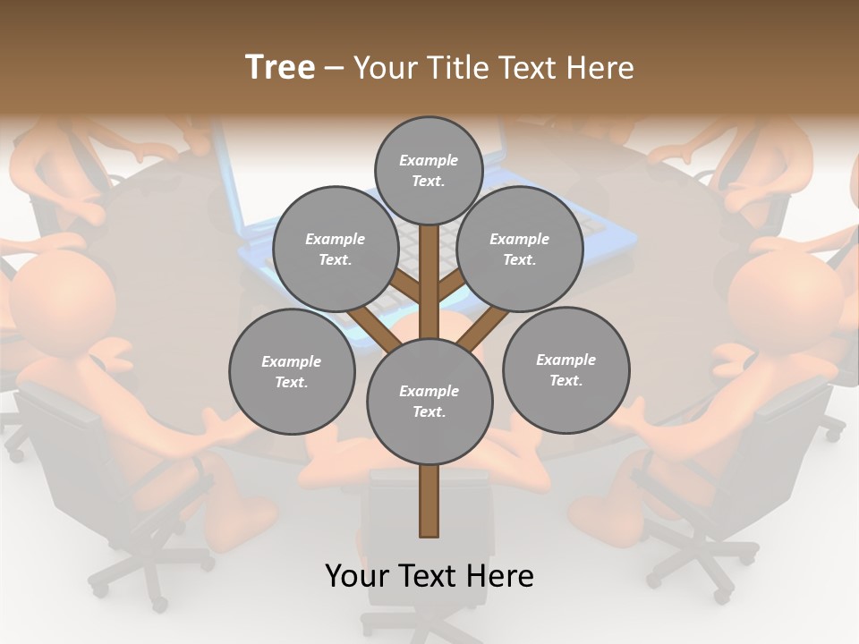 Computer Teamwork Meet PowerPoint Template