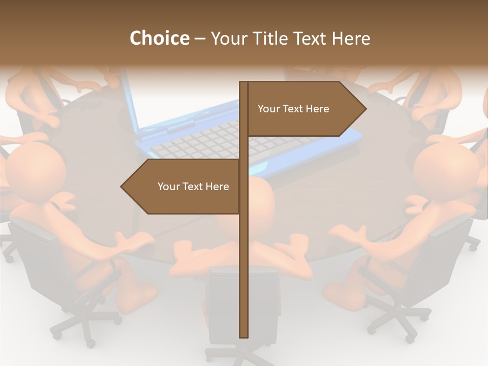 Computer Teamwork Meet PowerPoint Template