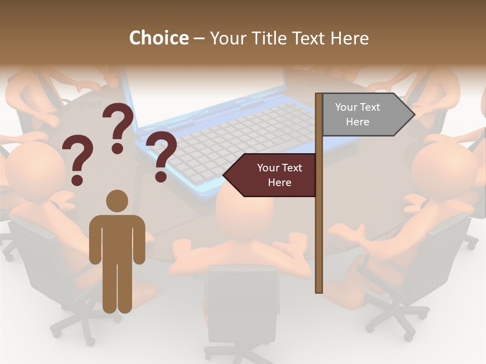 Computer Teamwork Meet PowerPoint Template
