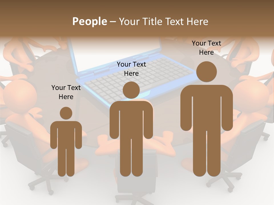 Computer Teamwork Meet PowerPoint Template