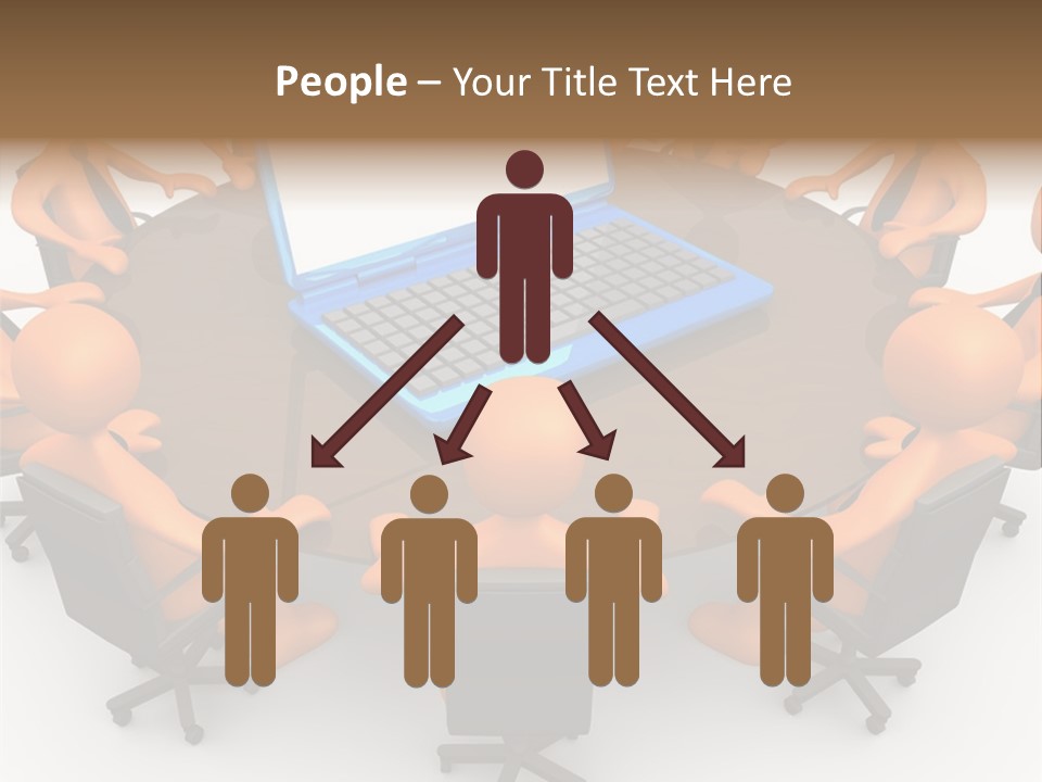 Computer Teamwork Meet PowerPoint Template