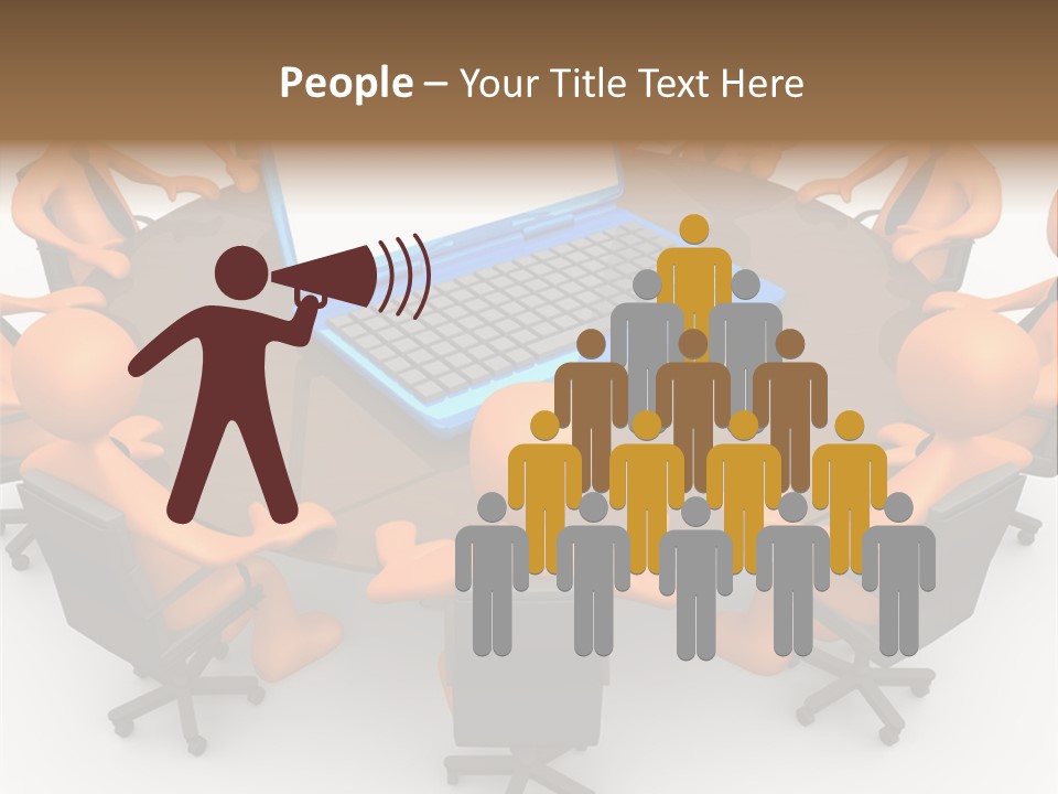 Computer Teamwork Meet PowerPoint Template