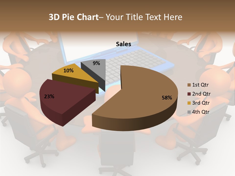 Computer Teamwork Meet PowerPoint Template