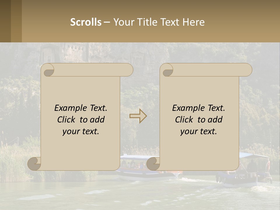 Rock Chamber River PowerPoint Template