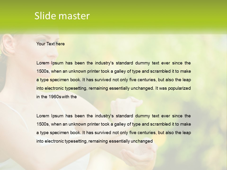 Focus Bright Caucasian PowerPoint Template