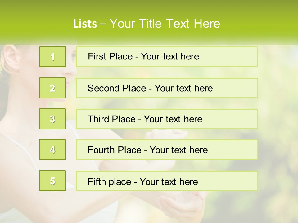 Focus Bright Caucasian PowerPoint Template