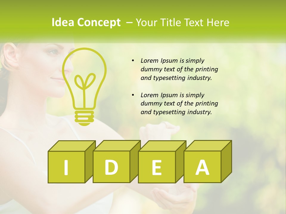 Focus Bright Caucasian PowerPoint Template