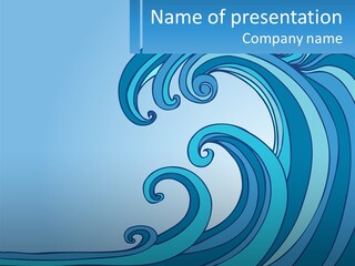 Illustration Tidal Giant PowerPoint Template