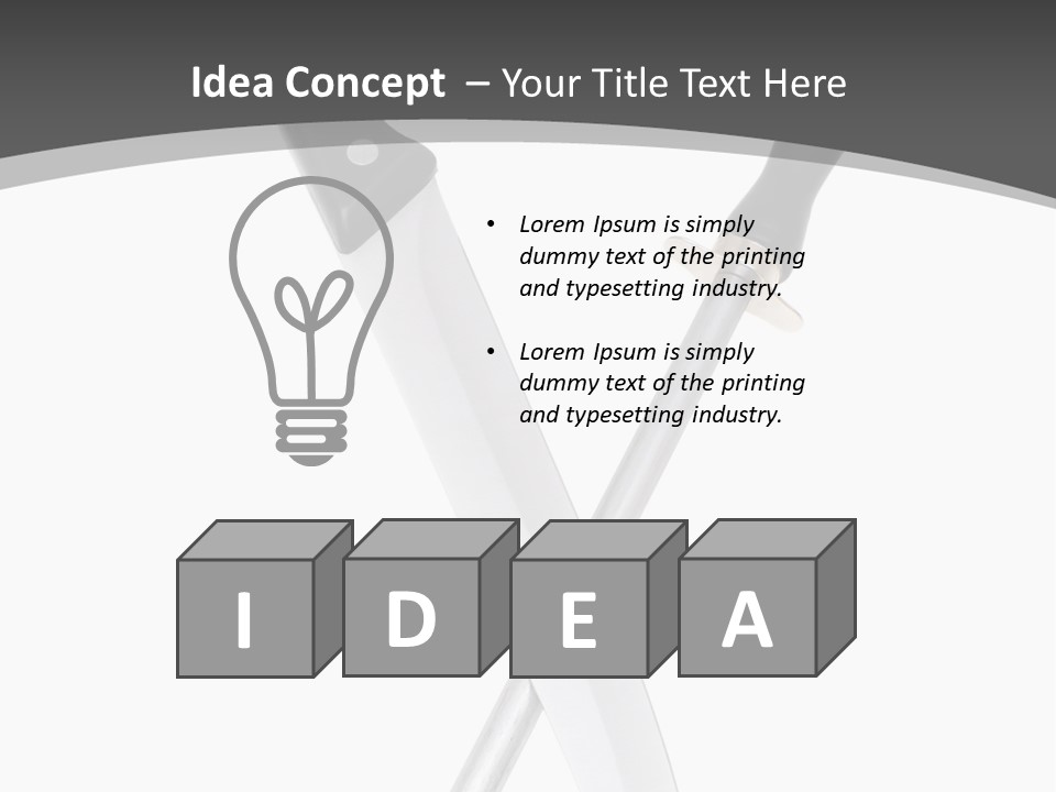 Silver White Black PowerPoint Template