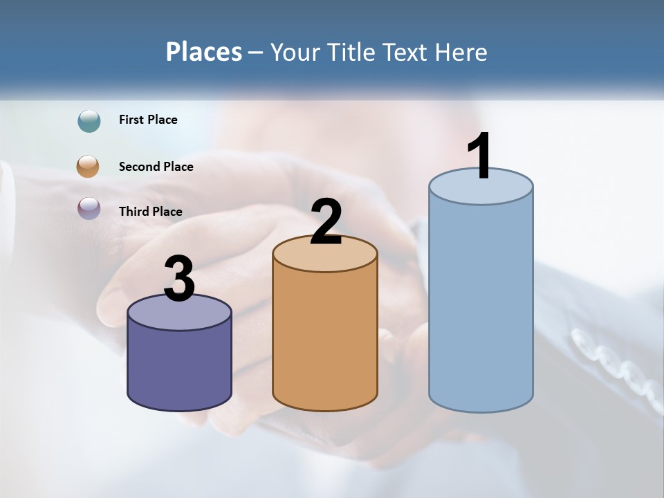 Two People Shaking Hands Over A Piece Of Paper PowerPoint Template