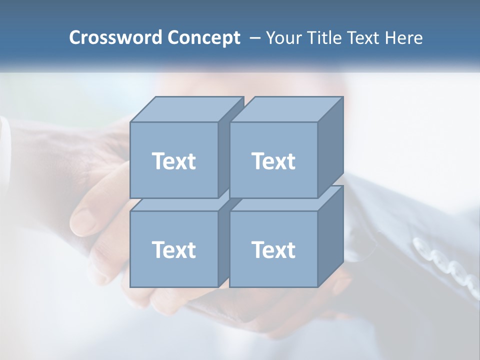 Two People Shaking Hands Over A Piece Of Paper PowerPoint Template