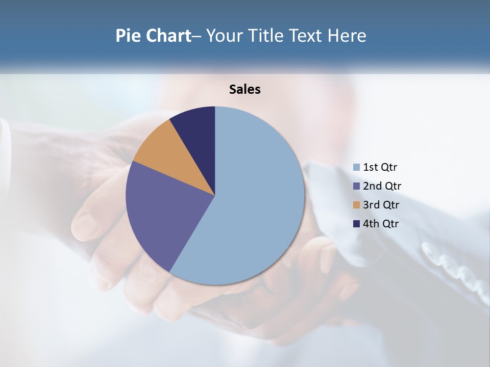 Two People Shaking Hands Over A Piece Of Paper PowerPoint Template