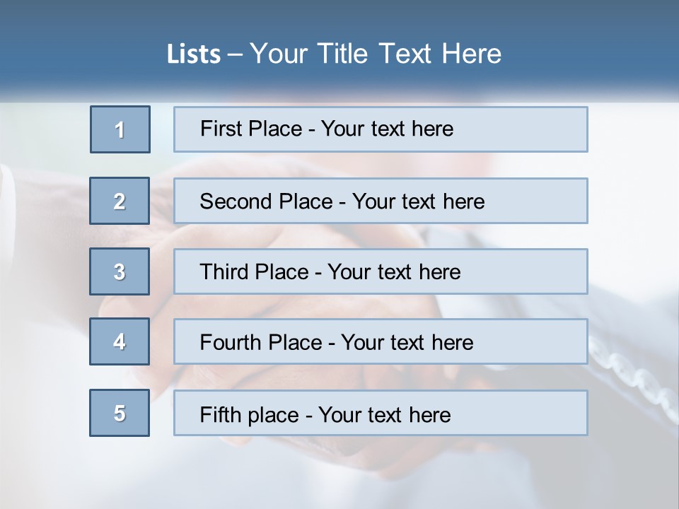 Two People Shaking Hands Over A Piece Of Paper PowerPoint Template