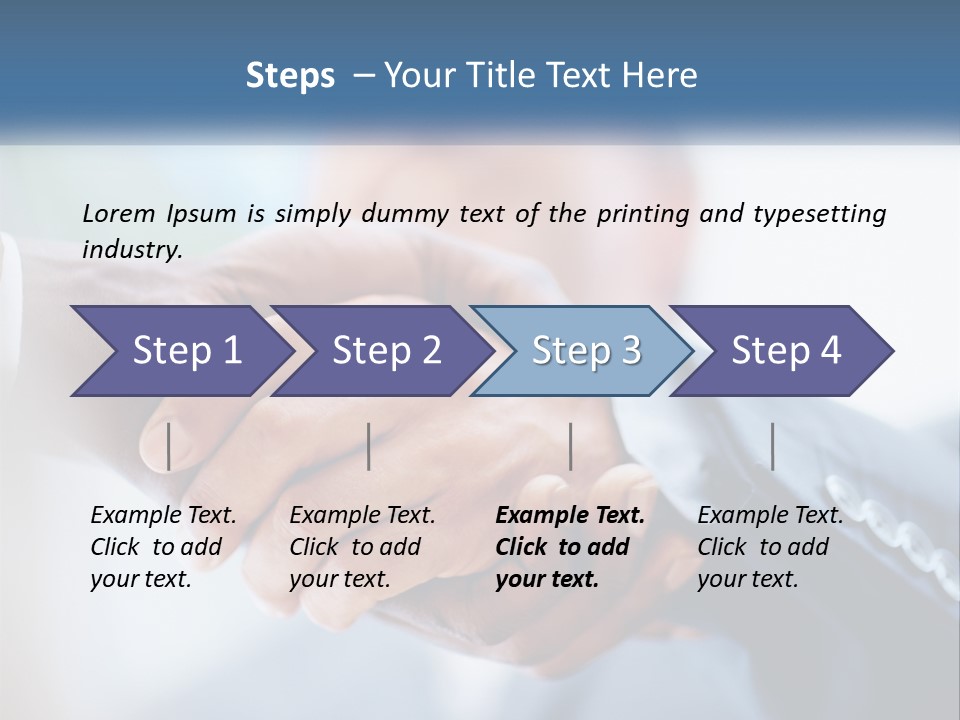 Two People Shaking Hands Over A Piece Of Paper PowerPoint Template