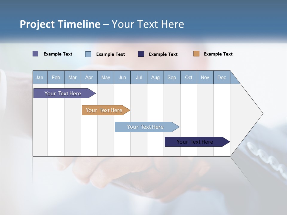 Two People Shaking Hands Over A Piece Of Paper PowerPoint Template