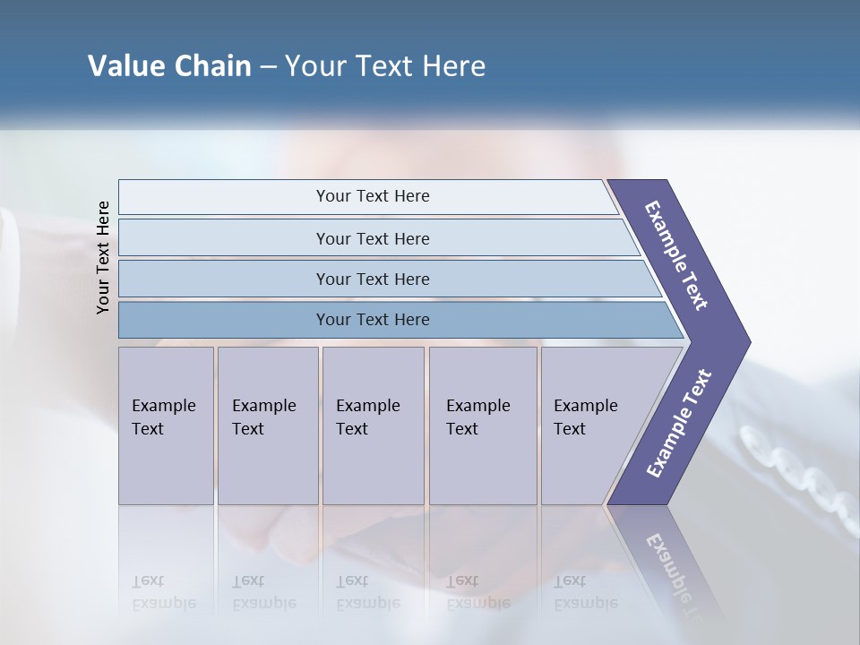 Two People Shaking Hands Over A Piece Of Paper PowerPoint Template