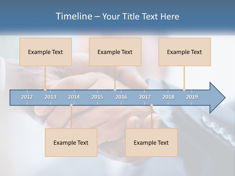 Two People Shaking Hands Over A Piece Of Paper PowerPoint Template