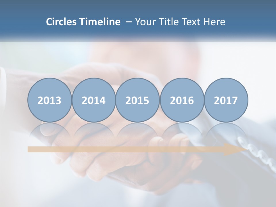 Two People Shaking Hands Over A Piece Of Paper PowerPoint Template