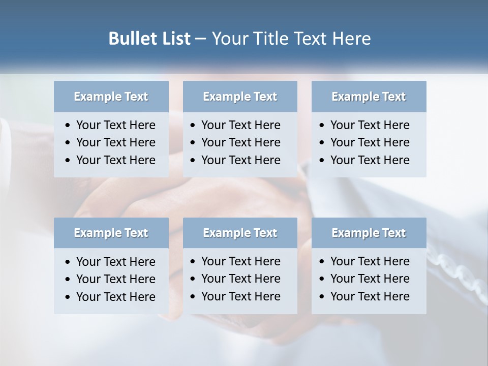 Two People Shaking Hands Over A Piece Of Paper PowerPoint Template