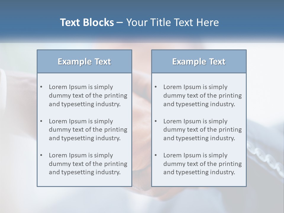 Two People Shaking Hands Over A Piece Of Paper PowerPoint Template