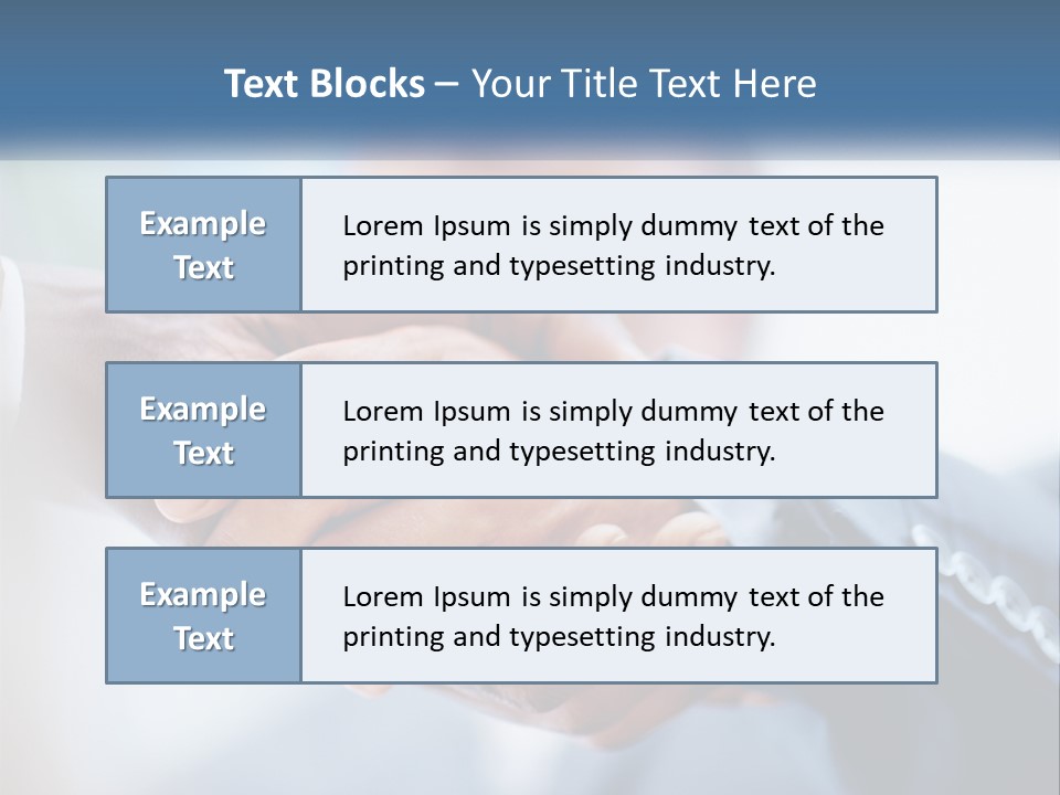 Two People Shaking Hands Over A Piece Of Paper PowerPoint Template