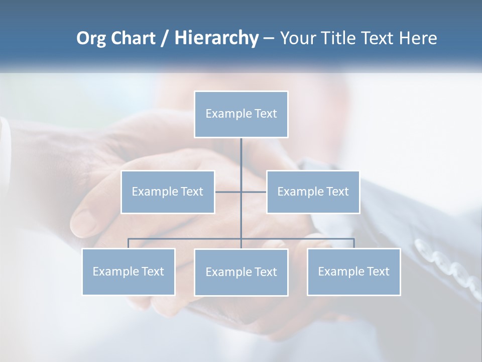 Two People Shaking Hands Over A Piece Of Paper PowerPoint Template