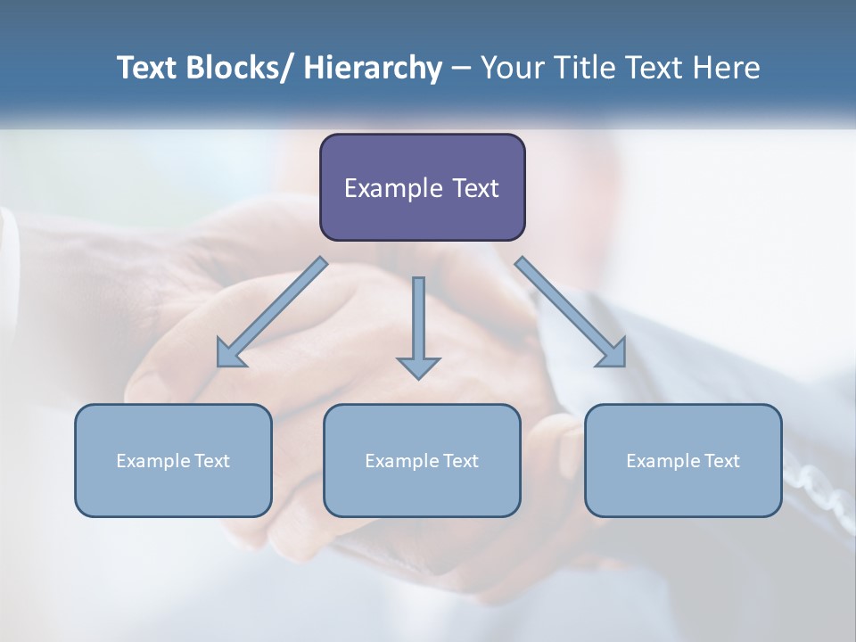 Two People Shaking Hands Over A Piece Of Paper PowerPoint Template