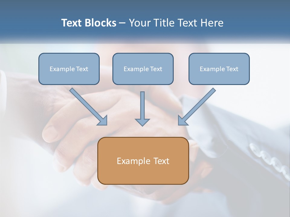 Two People Shaking Hands Over A Piece Of Paper PowerPoint Template