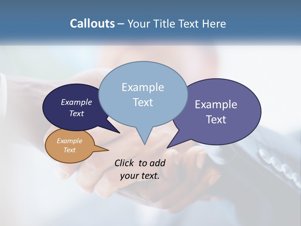 Two People Shaking Hands Over A Piece Of Paper PowerPoint Template