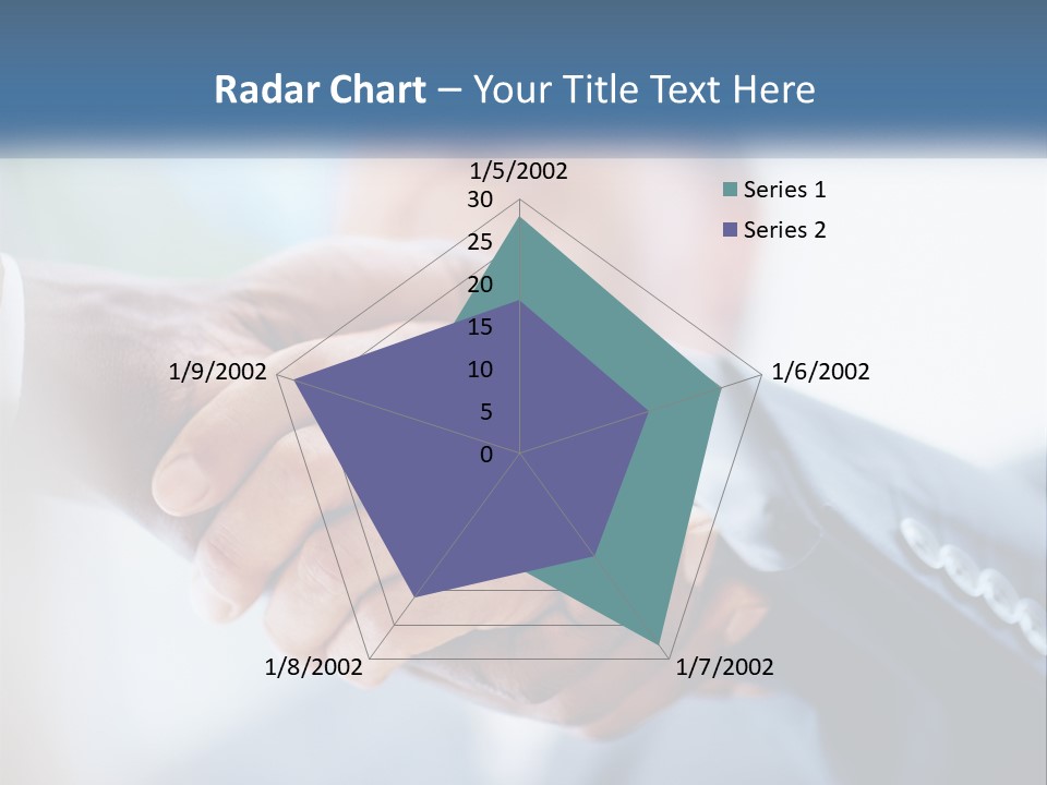 Two People Shaking Hands Over A Piece Of Paper PowerPoint Template