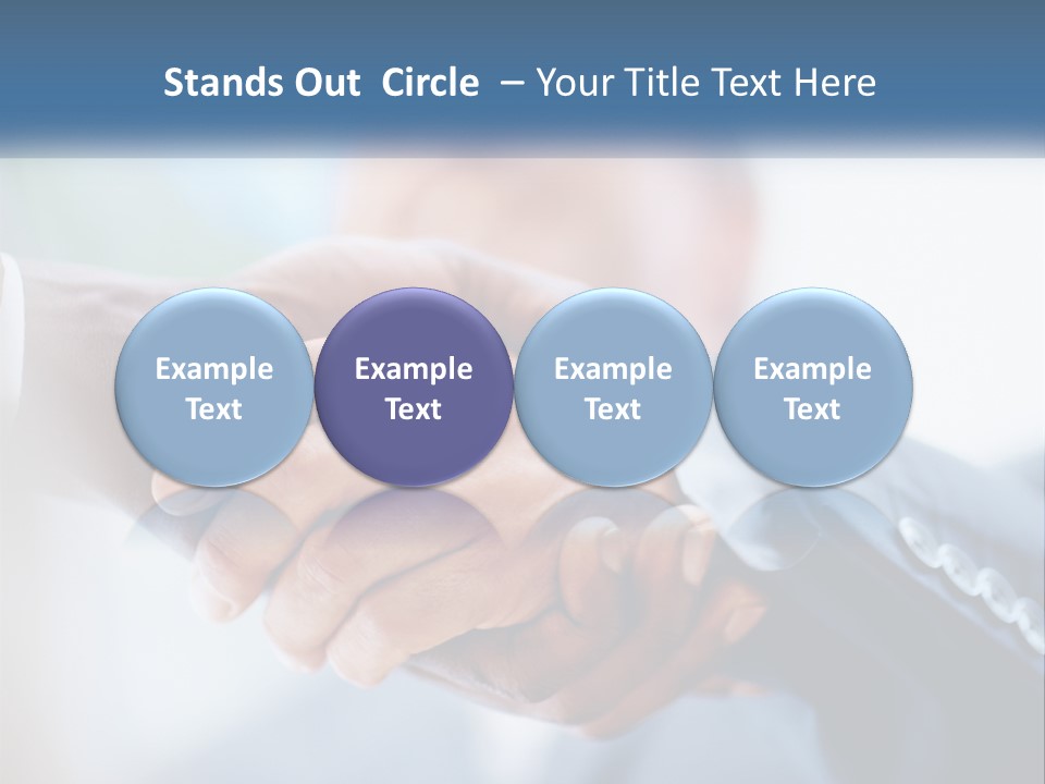 Two People Shaking Hands Over A Piece Of Paper PowerPoint Template