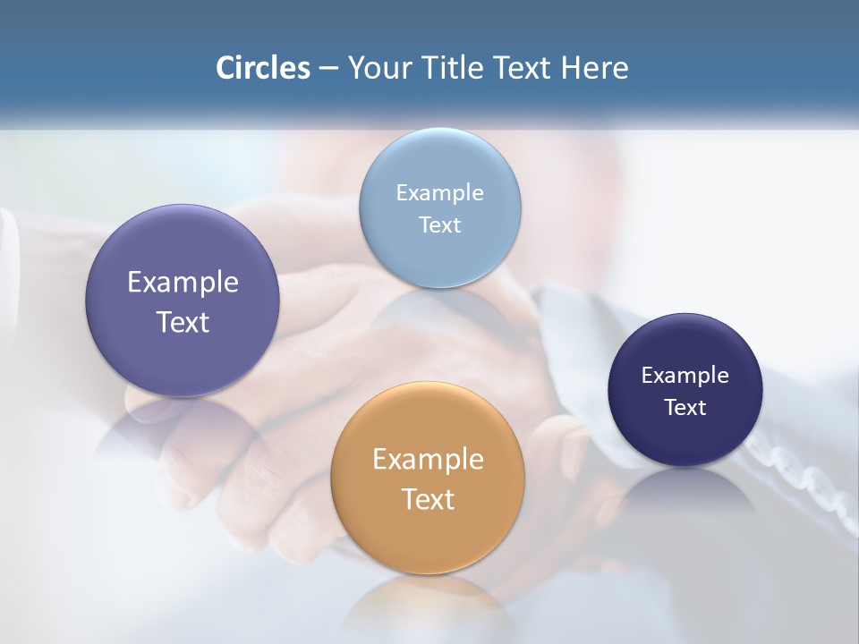 Two People Shaking Hands Over A Piece Of Paper PowerPoint Template