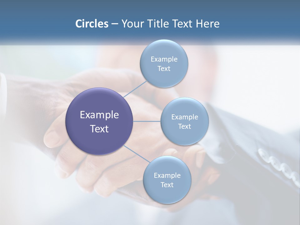 Two People Shaking Hands Over A Piece Of Paper PowerPoint Template