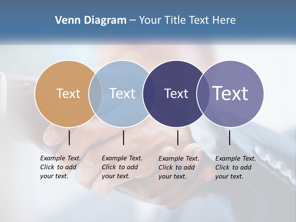 Two People Shaking Hands Over A Piece Of Paper PowerPoint Template