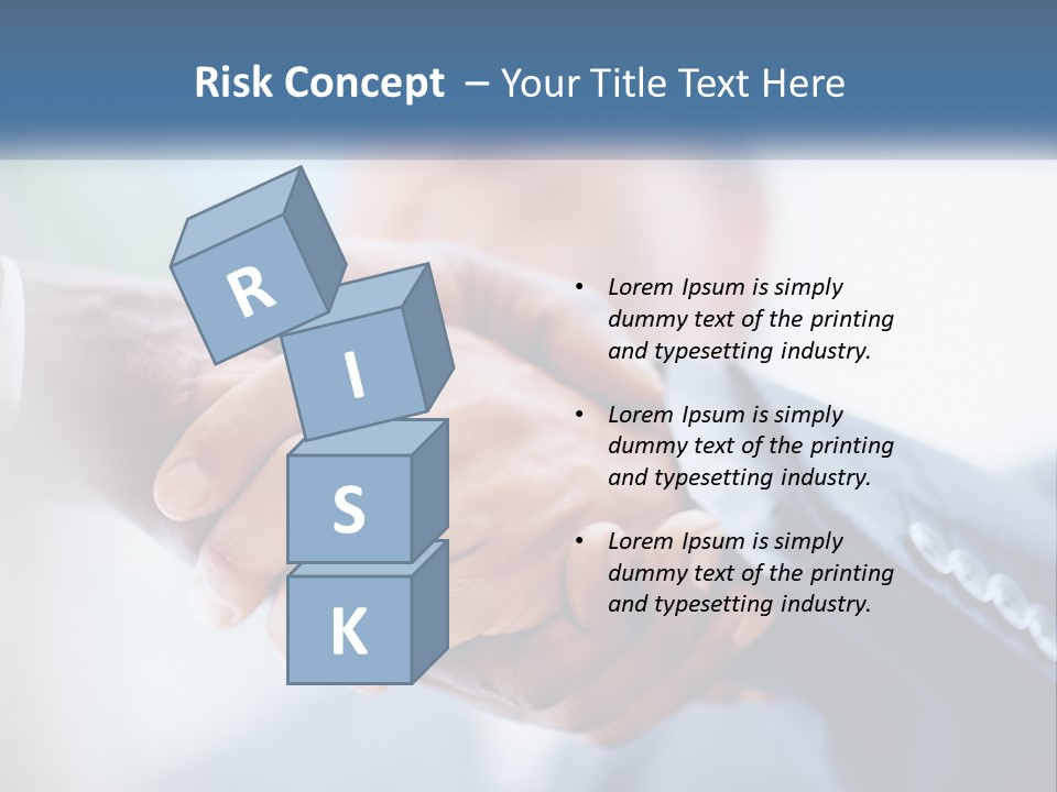 Two People Shaking Hands Over A Piece Of Paper PowerPoint Template