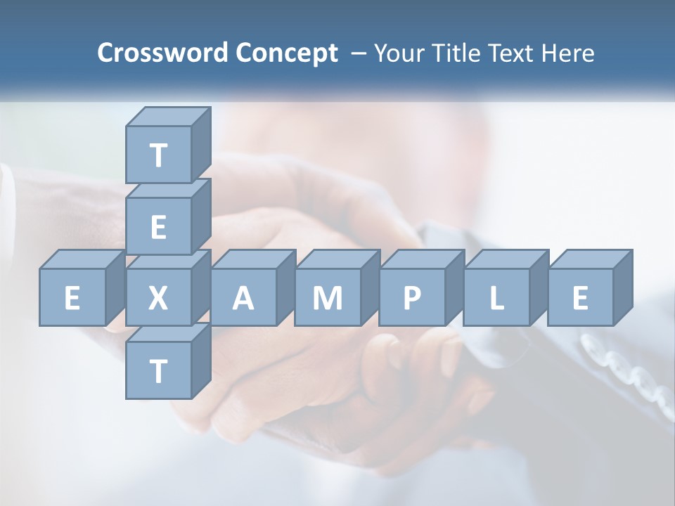 Two People Shaking Hands Over A Piece Of Paper PowerPoint Template