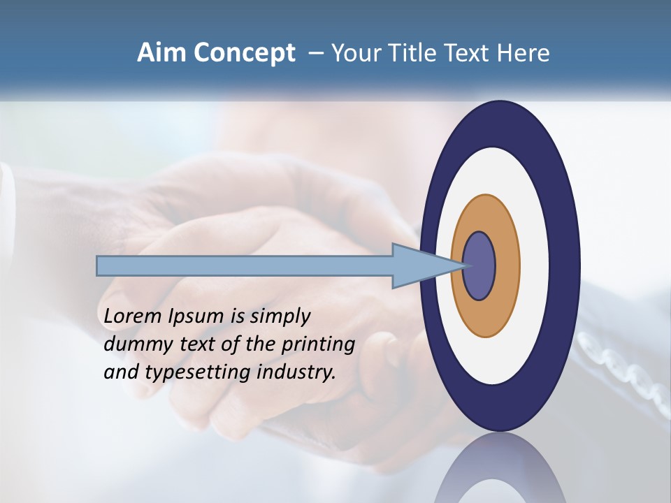 Two People Shaking Hands Over A Piece Of Paper PowerPoint Template