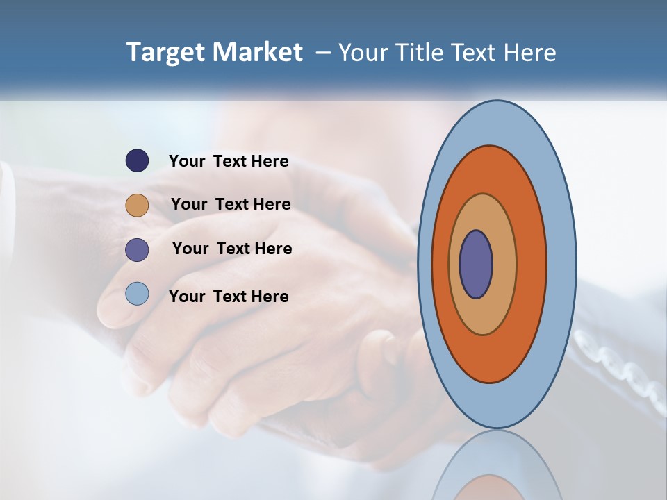 Two People Shaking Hands Over A Piece Of Paper PowerPoint Template