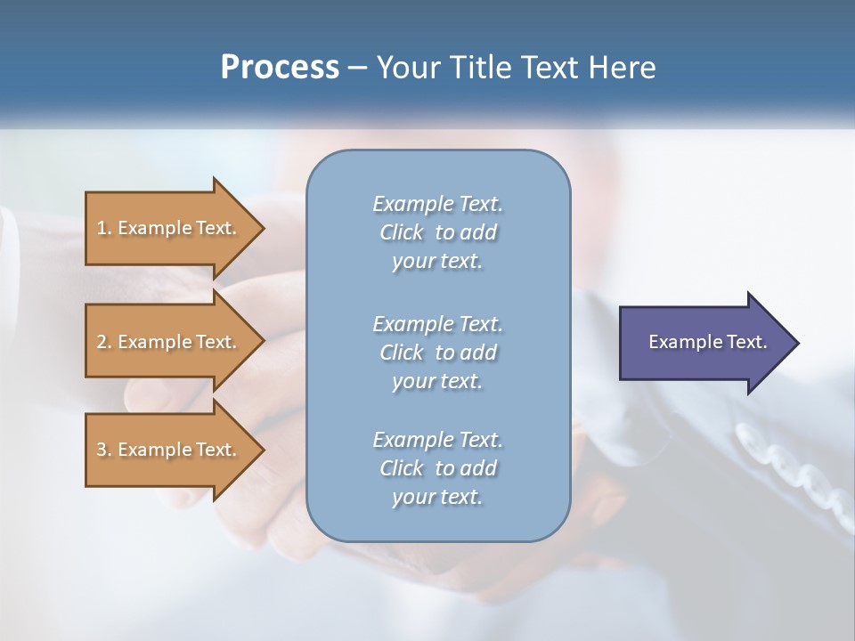 Two People Shaking Hands Over A Piece Of Paper PowerPoint Template