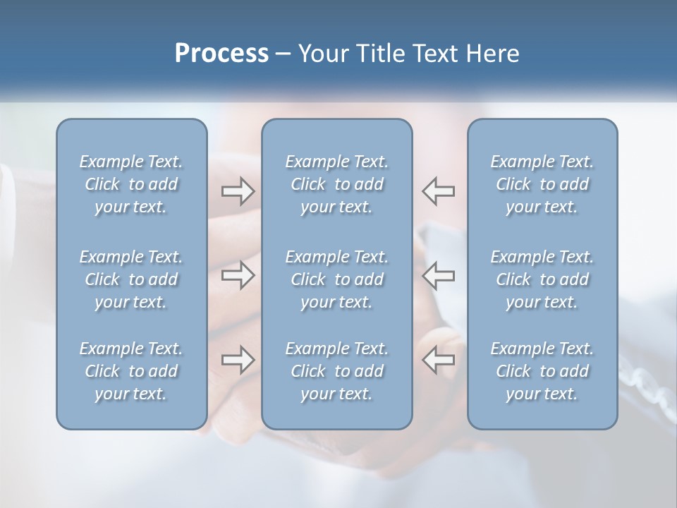 Two People Shaking Hands Over A Piece Of Paper PowerPoint Template