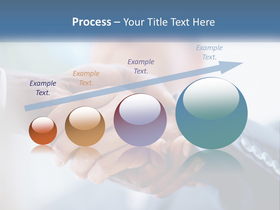 Two People Shaking Hands Over A Piece Of Paper PowerPoint Template