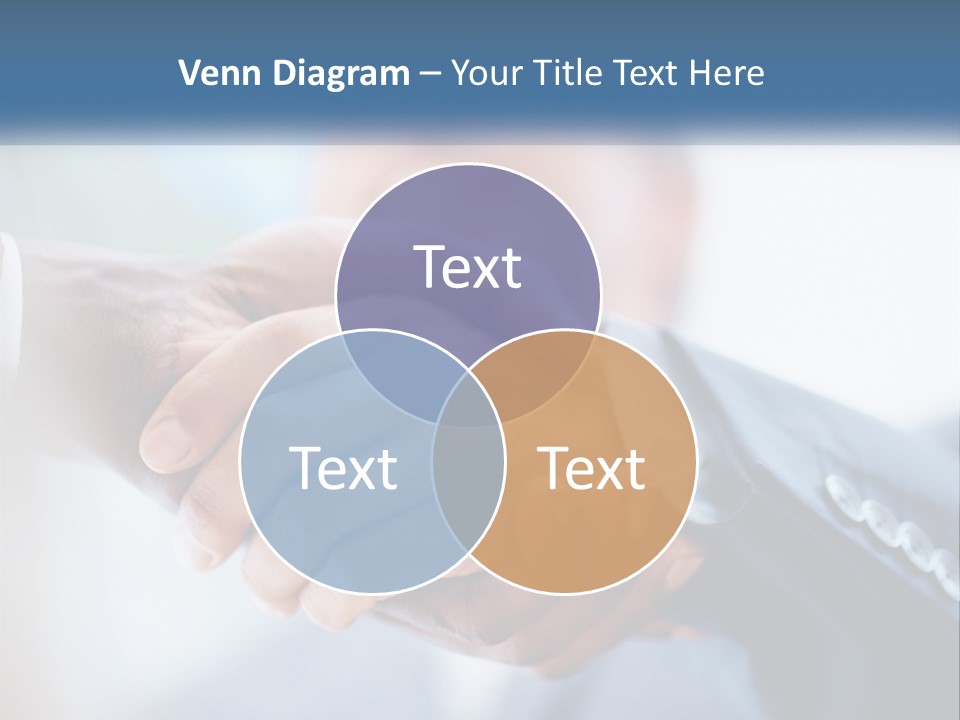 Two People Shaking Hands Over A Piece Of Paper PowerPoint Template