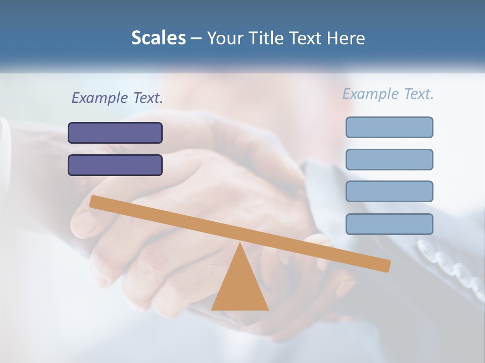 Two People Shaking Hands Over A Piece Of Paper PowerPoint Template