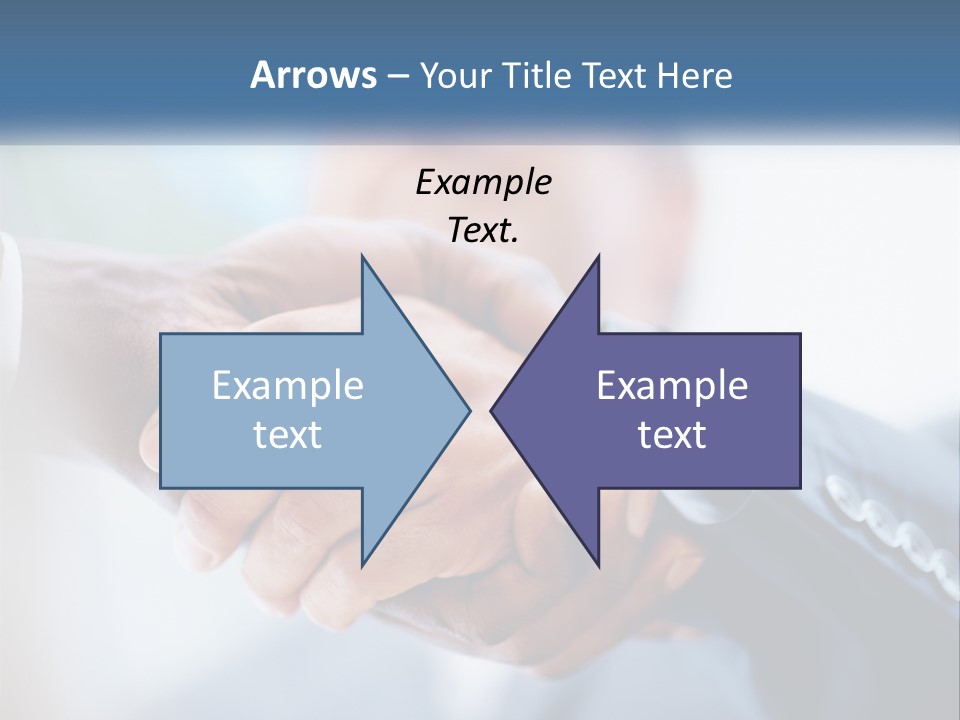 Two People Shaking Hands Over A Piece Of Paper PowerPoint Template