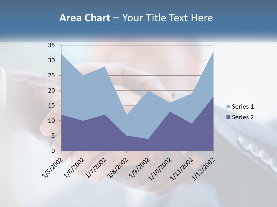 Two People Shaking Hands Over A Piece Of Paper PowerPoint Template