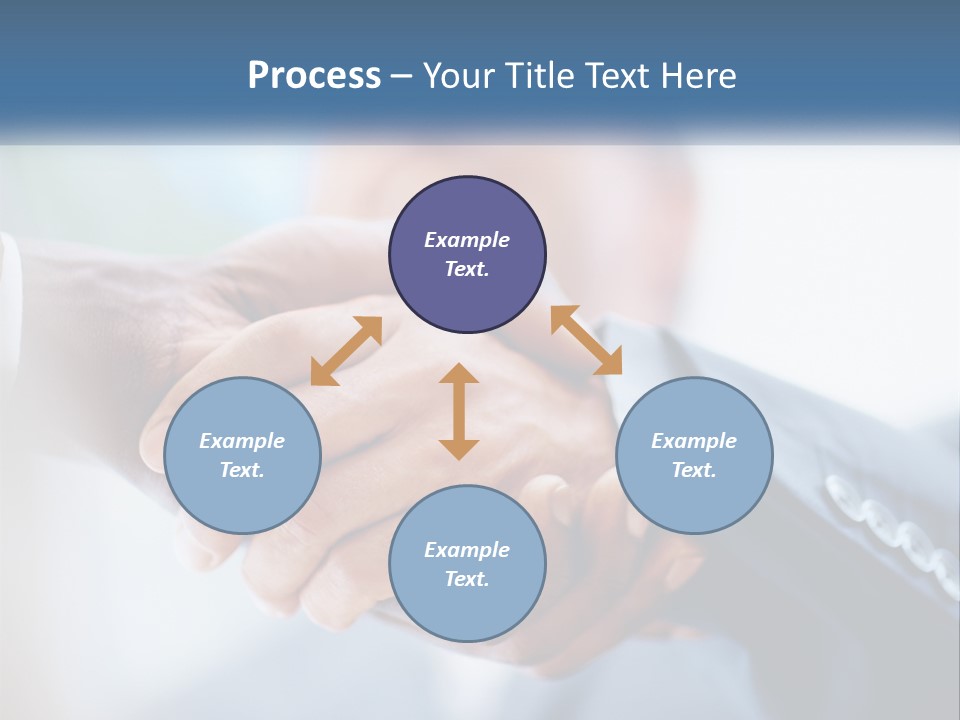 Two People Shaking Hands Over A Piece Of Paper PowerPoint Template
