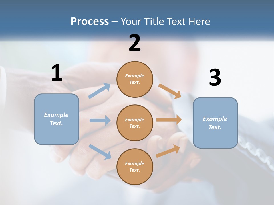 Two People Shaking Hands Over A Piece Of Paper PowerPoint Template