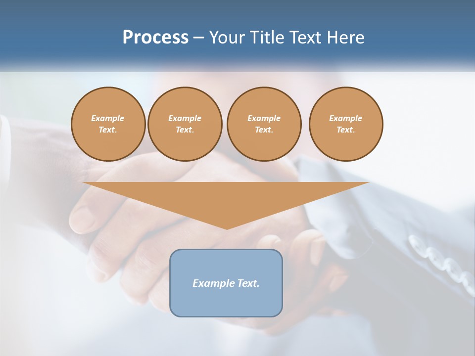 Two People Shaking Hands Over A Piece Of Paper PowerPoint Template